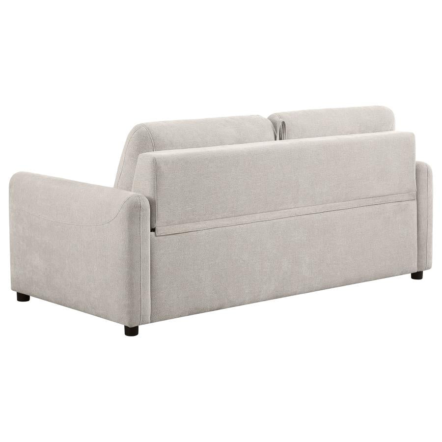 RYLIE UPHOLSTERED SOFA SLEEPER WITH QUEEN MATTRESS BEIGE - Closeout Deal