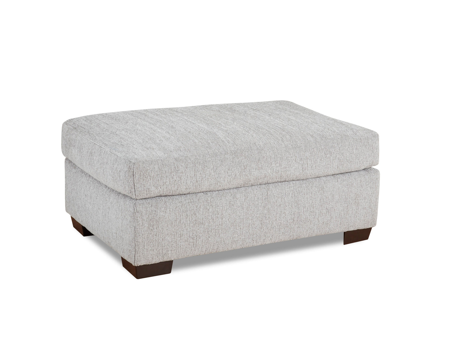 Bita Platinum Ottoman - Light Grey Fabric Ottoman