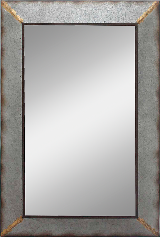 Industrial Mirror Metal Wall Art – 38"x26"