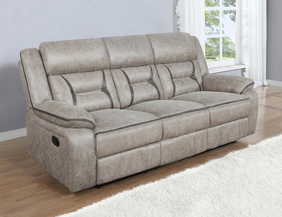 Greer Reclining Sofa - Taupe