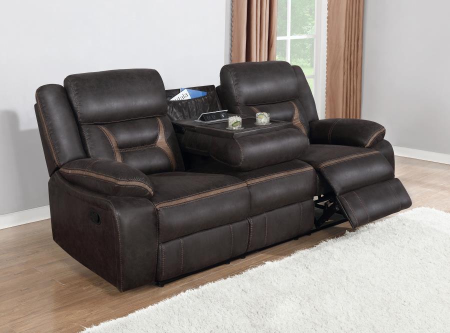 Greer Reclining Sofa - Brown