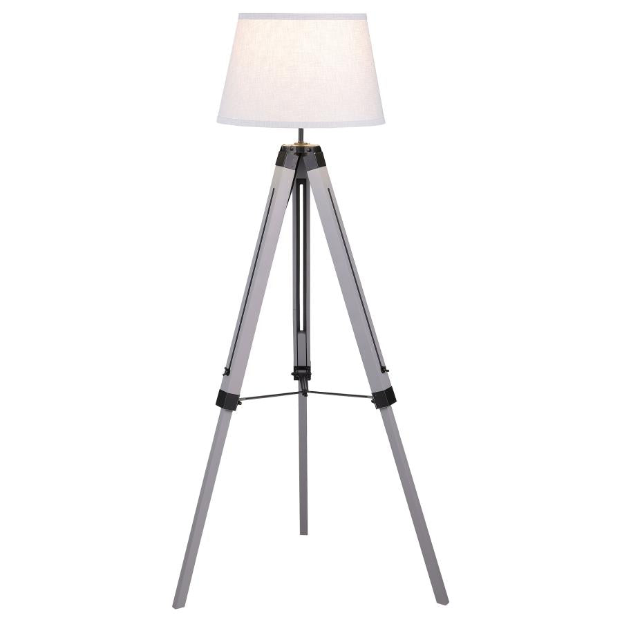 DAYTON 56-INCH EMPIRE SHADE METAL TRIPOD FLOOR LAMP GREY - Closeout Deal