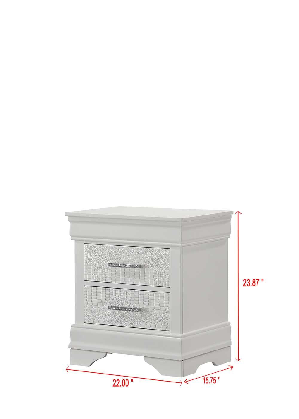 Arya White King Bedroom Collection