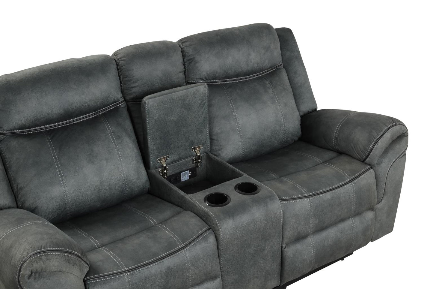 Palm Grey Reclining Living Room Set