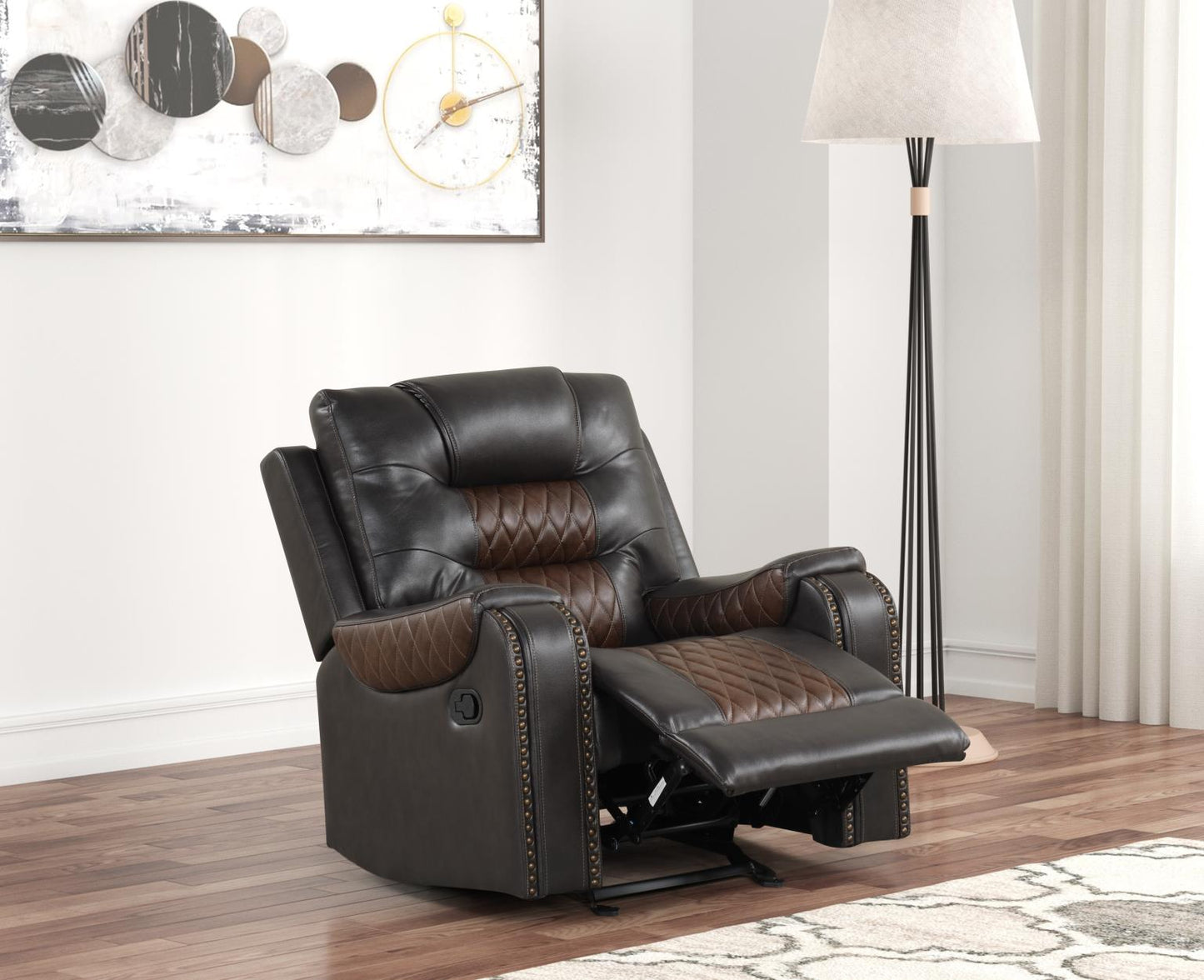 Cowboy Recliner - Brown on Brown