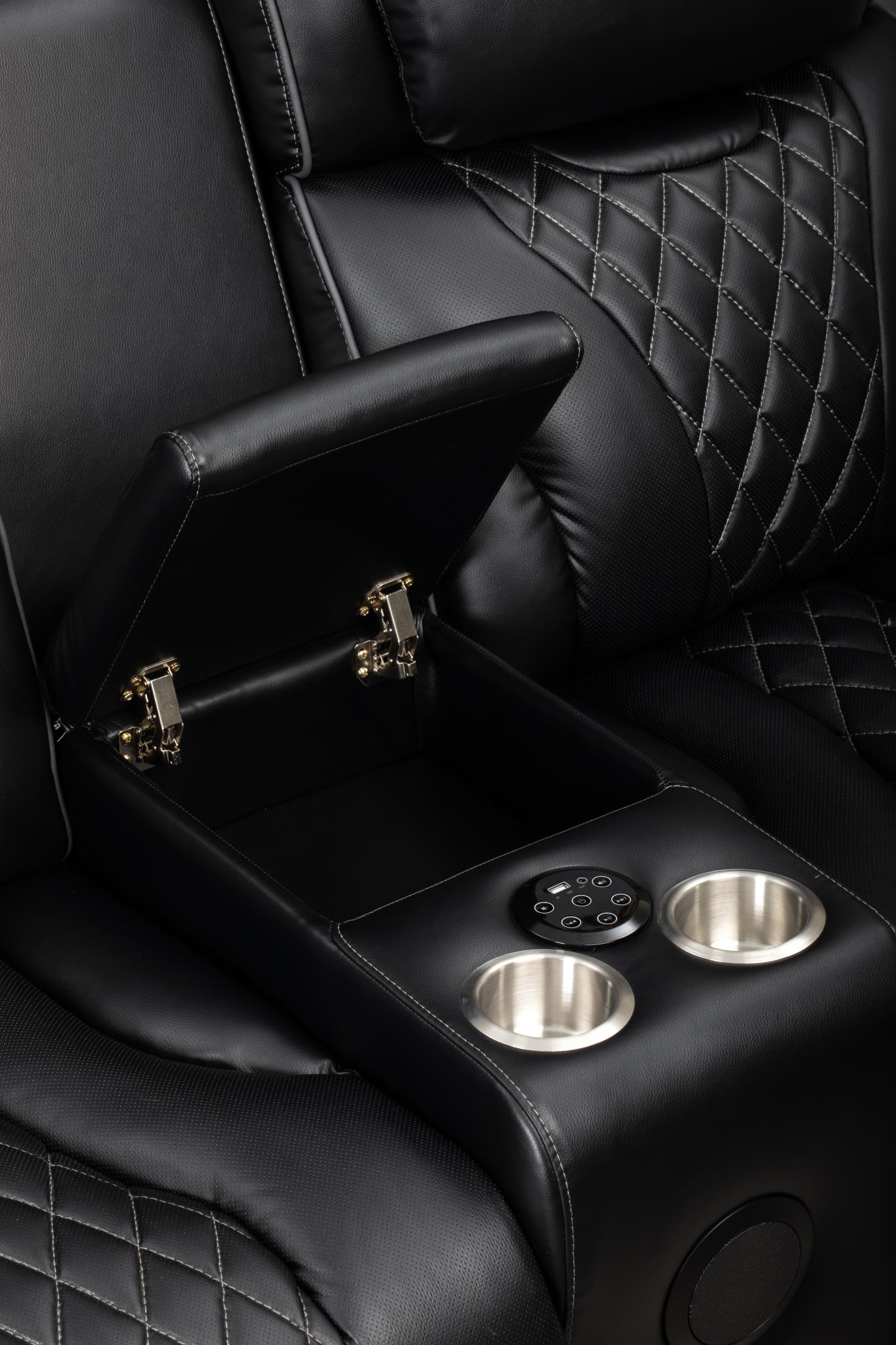 Mac Daddy Power Reclining Loveseat - Black