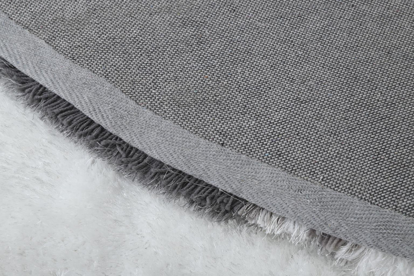 Mateos Black & White Diamond Shag Rug