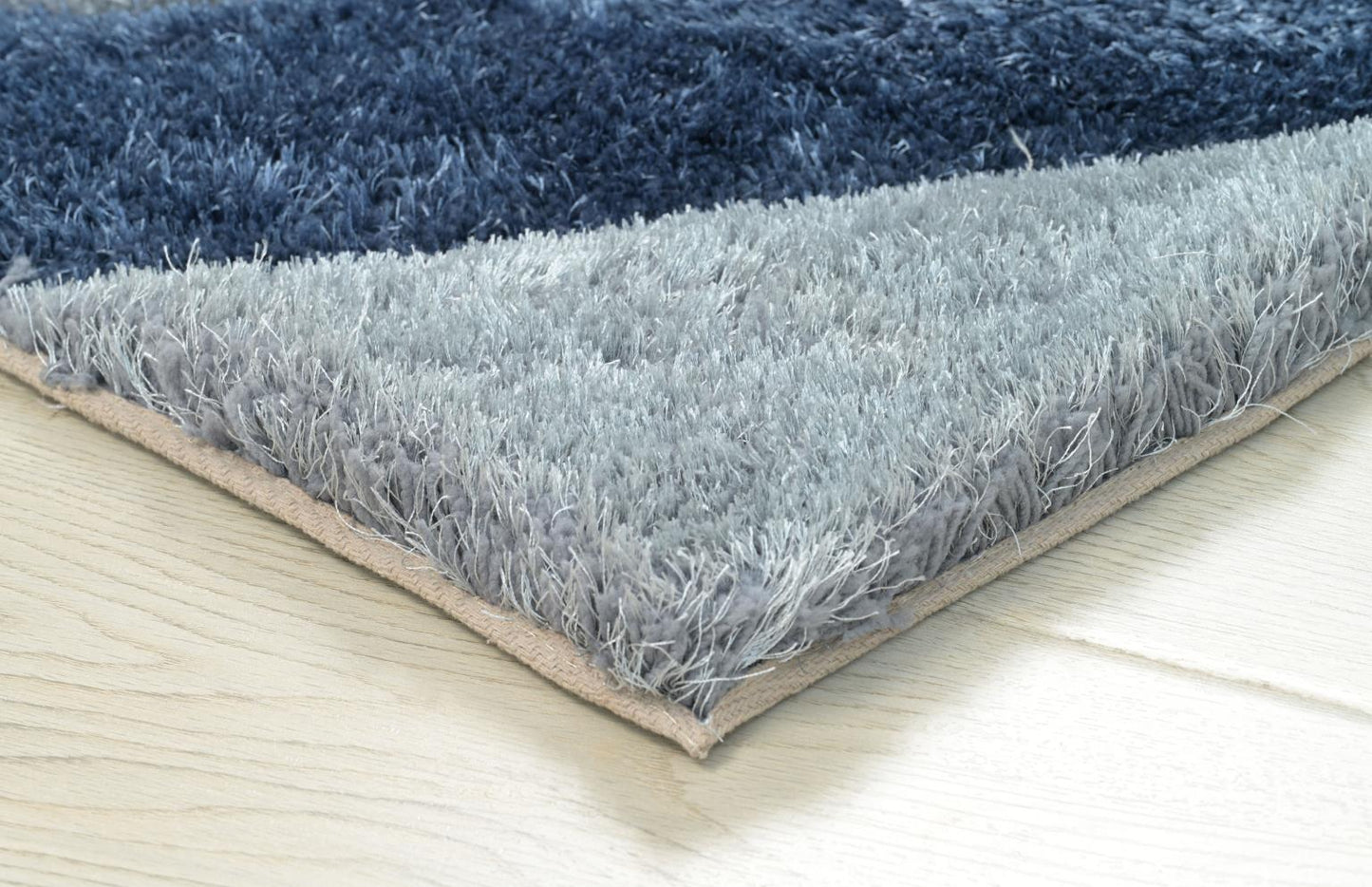 Mateos Blue Grey Shag Rug