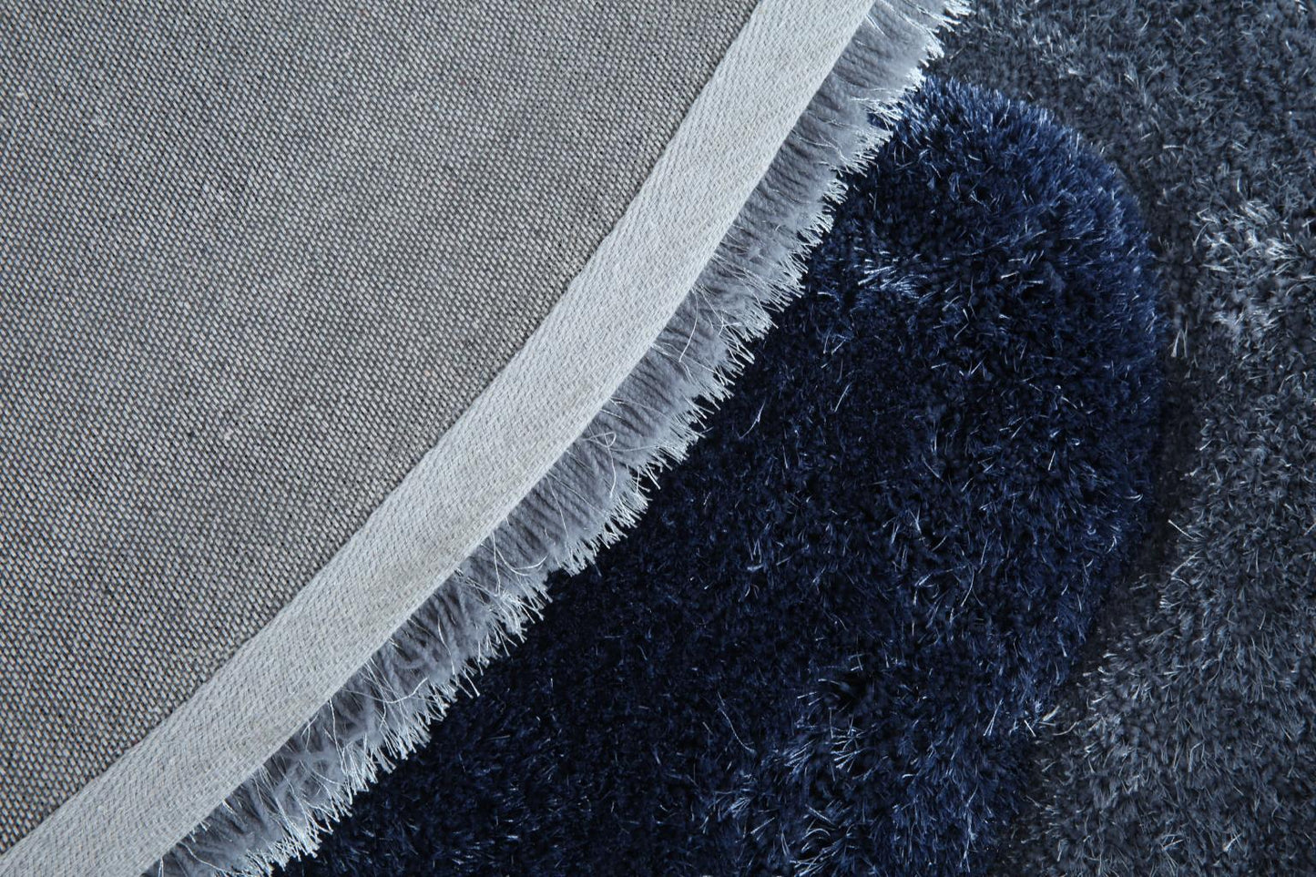 Mateos Blue Grey Shag Rug