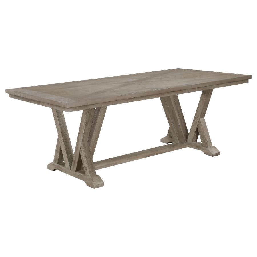 CORNELIA 7-PIECE RECTANGULAR DINING TABLE SET COASTAL GREY - Closeout Deal