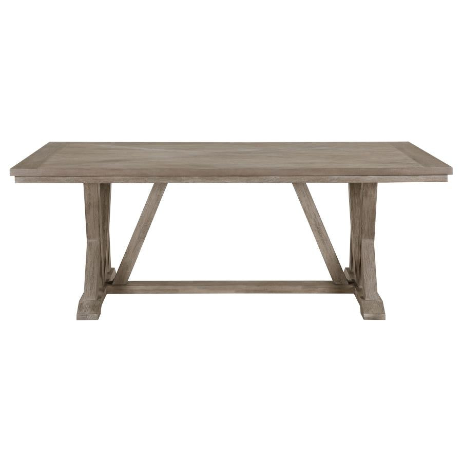 CORNELIA 7-PIECE RECTANGULAR DINING TABLE SET COASTAL GREY - Closeout Deal