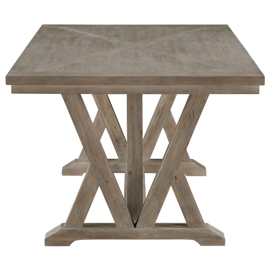 CORNELIA 7-PIECE RECTANGULAR DINING TABLE SET COASTAL GREY - Closeout Deal