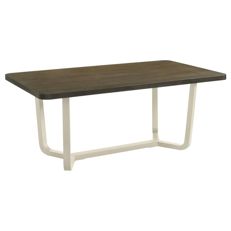 BILOXI 7-PIECE 71-INCH RECTANGULAR DINING SET GREYISH BROWN - Closeout Deal