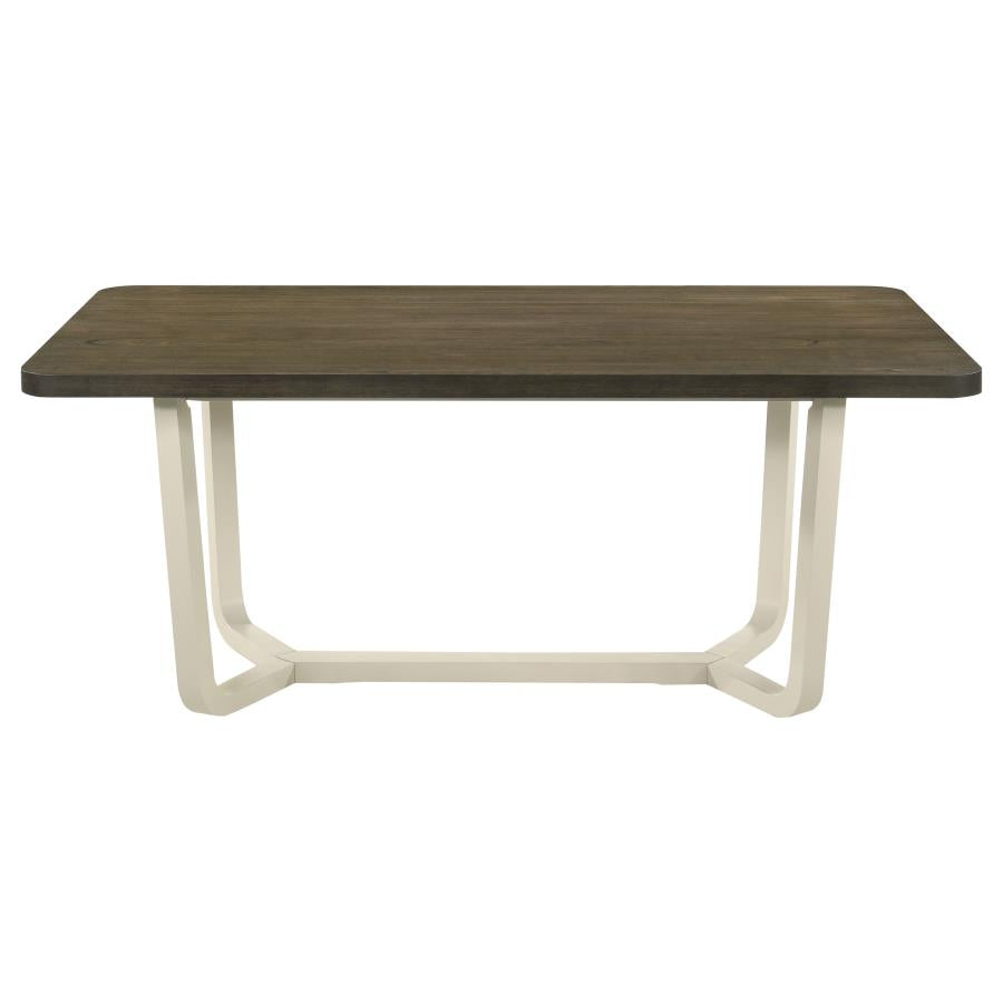 BILOXI 7-PIECE 71-INCH RECTANGULAR DINING SET GREYISH BROWN - Closeout Deal