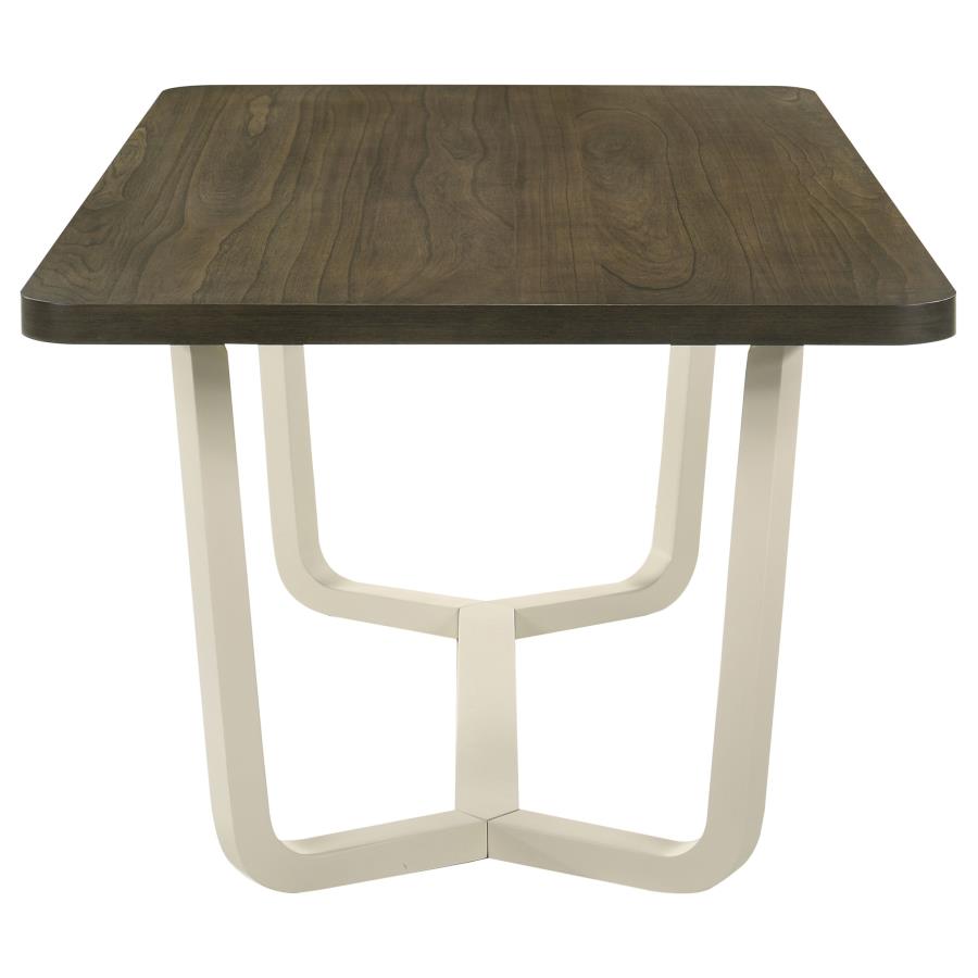 BILOXI 7-PIECE 71-INCH RECTANGULAR DINING SET GREYISH BROWN - Closeout Deal