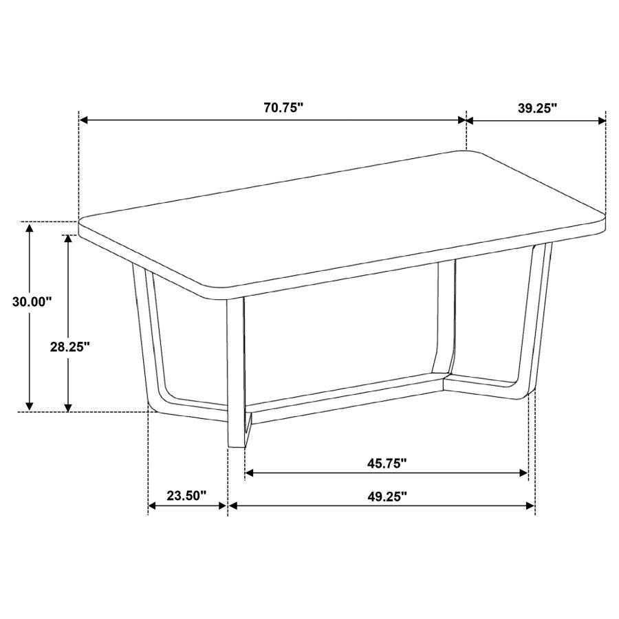 BILOXI 7-PIECE 71-INCH RECTANGULAR DINING SET GREYISH BROWN - Closeout Deal