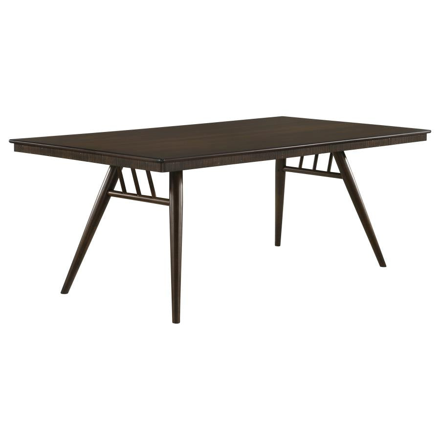WES 7-PIECE RECTANGULAR DINING TABLE SET DARK WALNUT - Closeout Deal