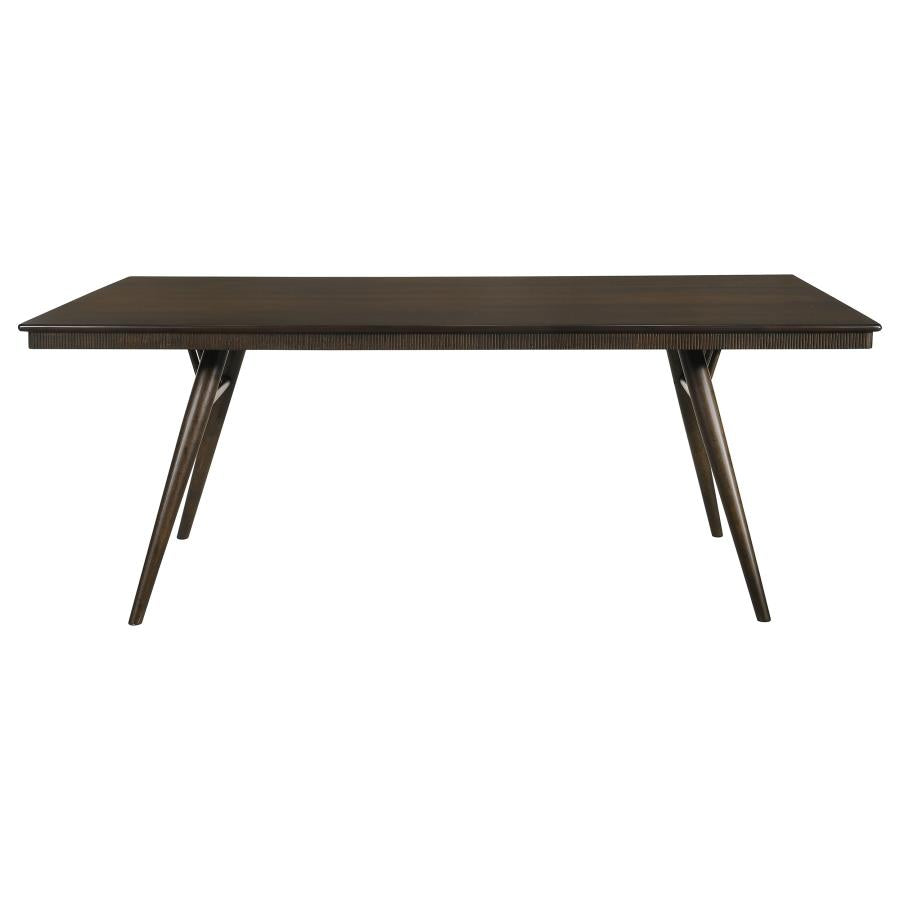 WES 7-PIECE RECTANGULAR DINING TABLE SET DARK WALNUT - Closeout Deal