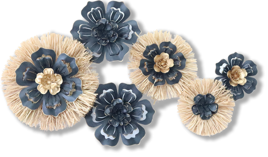 Floral Mixed Media Wall Art – 36"x20"