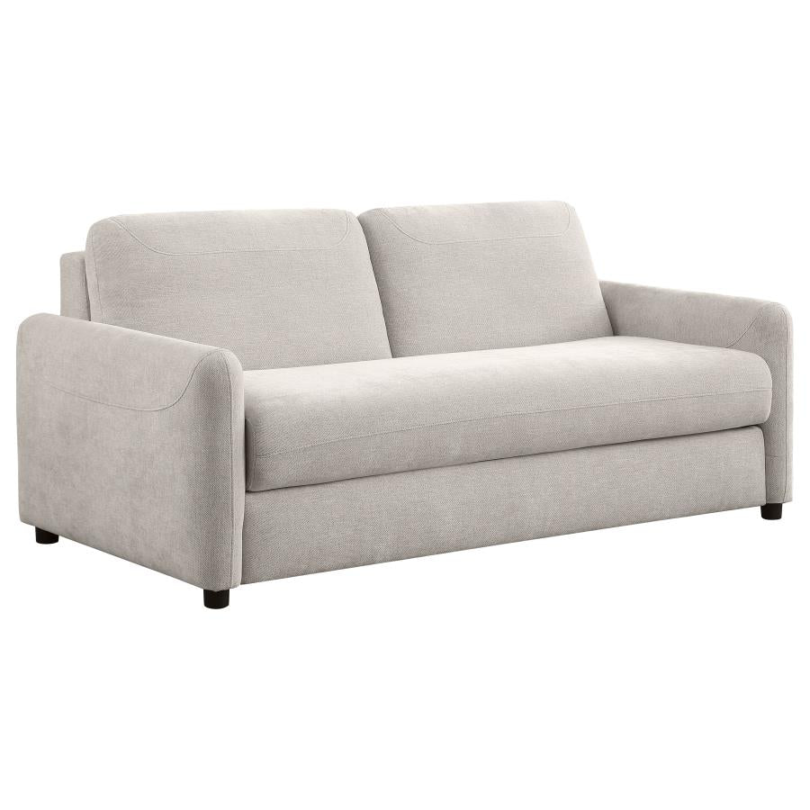 RYLIE UPHOLSTERED SOFA SLEEPER WITH QUEEN MATTRESS BEIGE - Closeout Deal