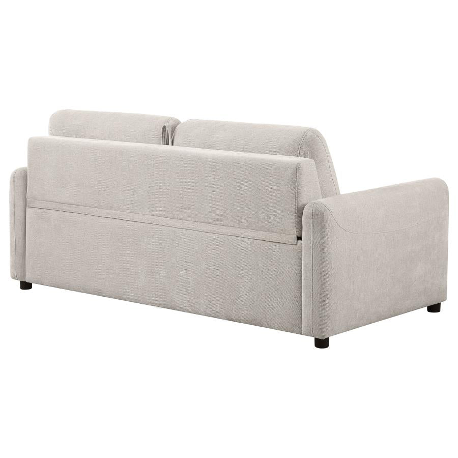 RYLIE UPHOLSTERED SOFA SLEEPER WITH QUEEN MATTRESS BEIGE - Closeout Deal