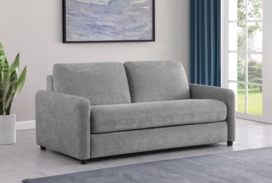 RYLIE UPHOLSTERED SOFA SLEEPER WITH QUEEN MATTRESS GREY - Closeout Deal