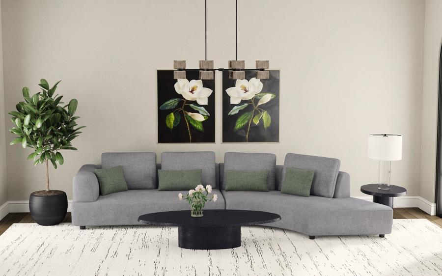 Toscano 134" Grey Sectional