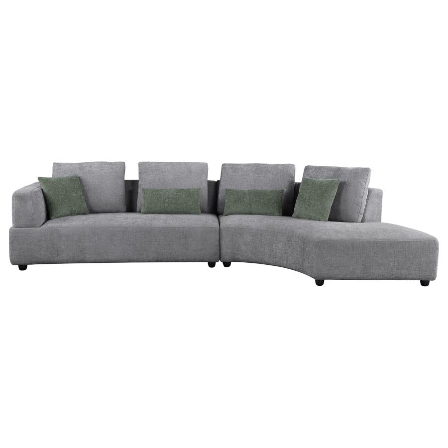 Toscano 134" Grey Sectional