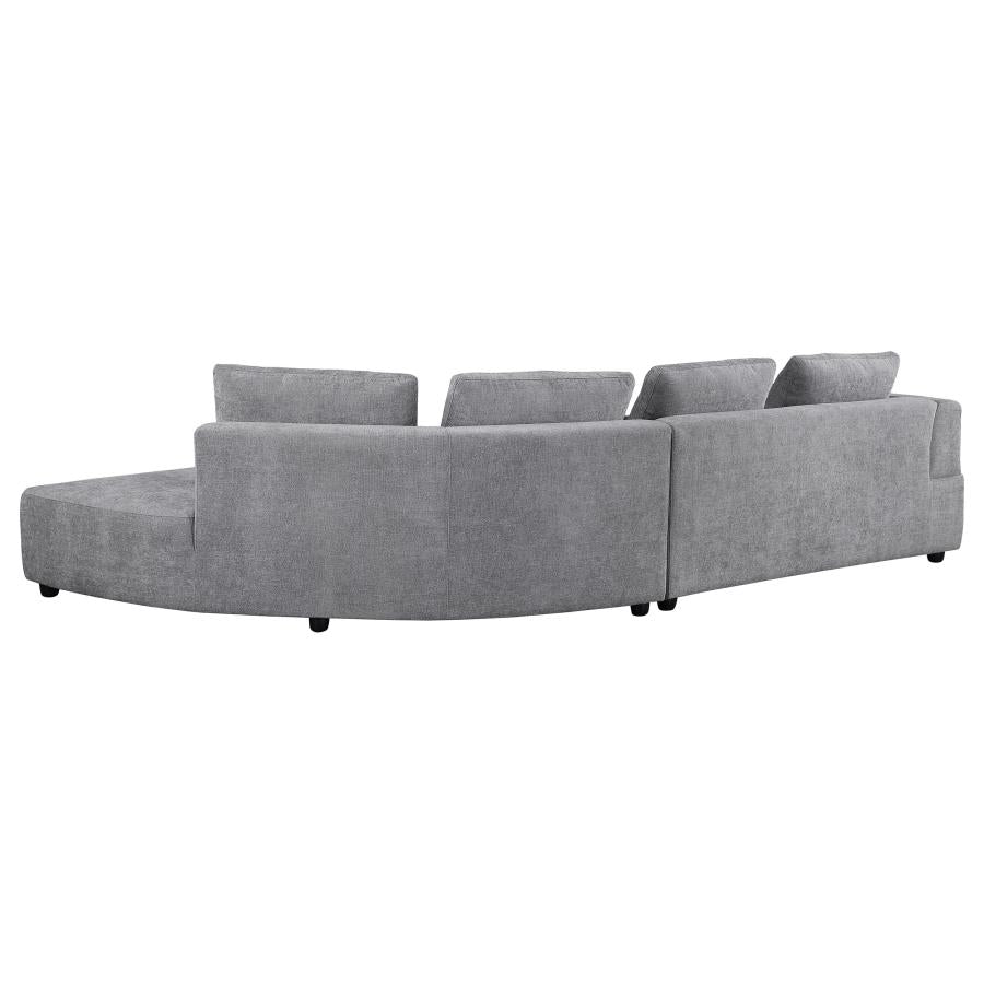 Toscano 134" Grey Sectional
