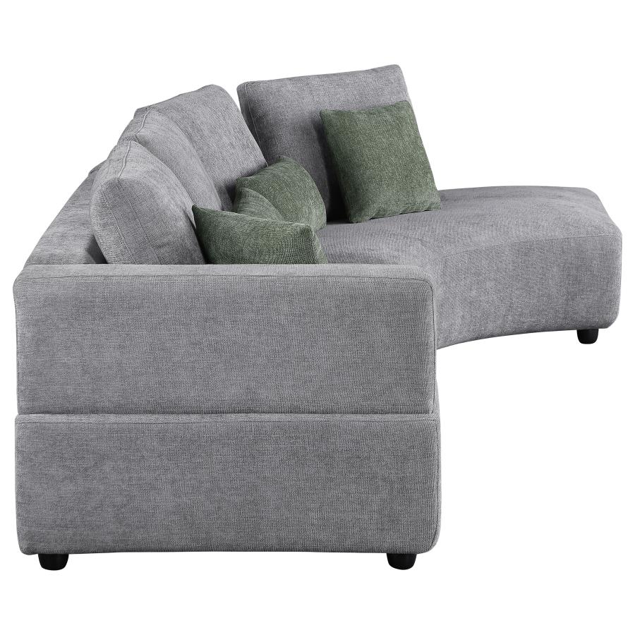 Toscano 134" Grey Sectional