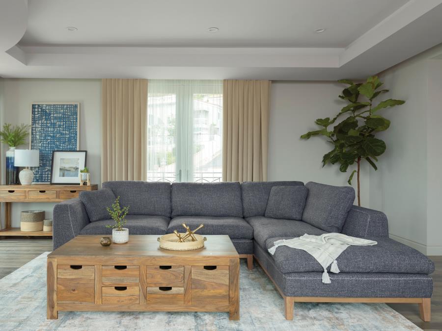 PERSIA UPHOLSTERED TRACK ARM SECTIONAL SOFA GREY - Closeout Deal