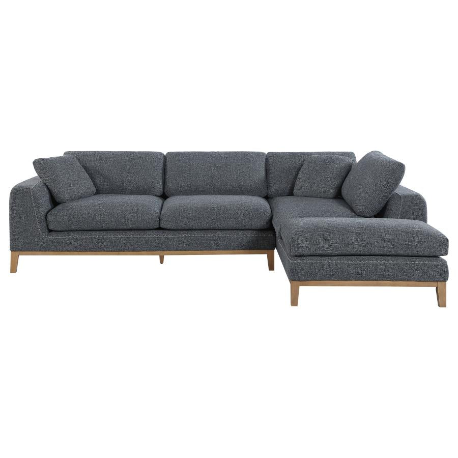 PERSIA UPHOLSTERED TRACK ARM SECTIONAL SOFA GREY - Closeout Deal