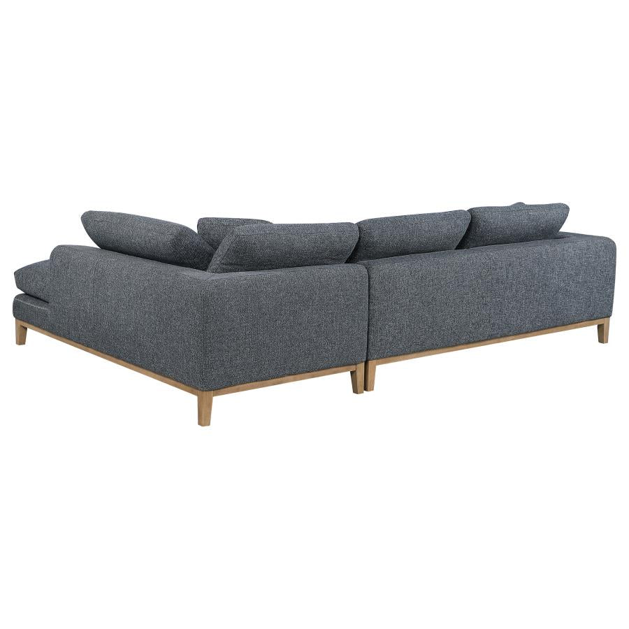 PERSIA UPHOLSTERED TRACK ARM SECTIONAL SOFA GREY - Closeout Deal