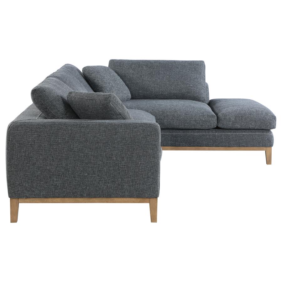 PERSIA UPHOLSTERED TRACK ARM SECTIONAL SOFA GREY - Closeout Deal