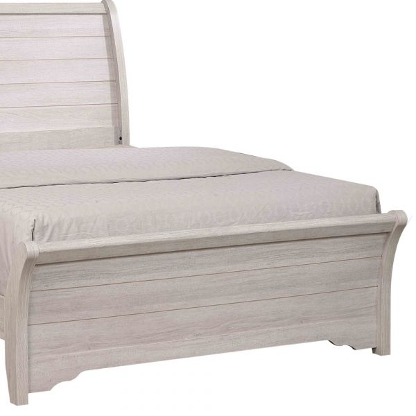 Coralee Chalk Grey Queen Bed Frame