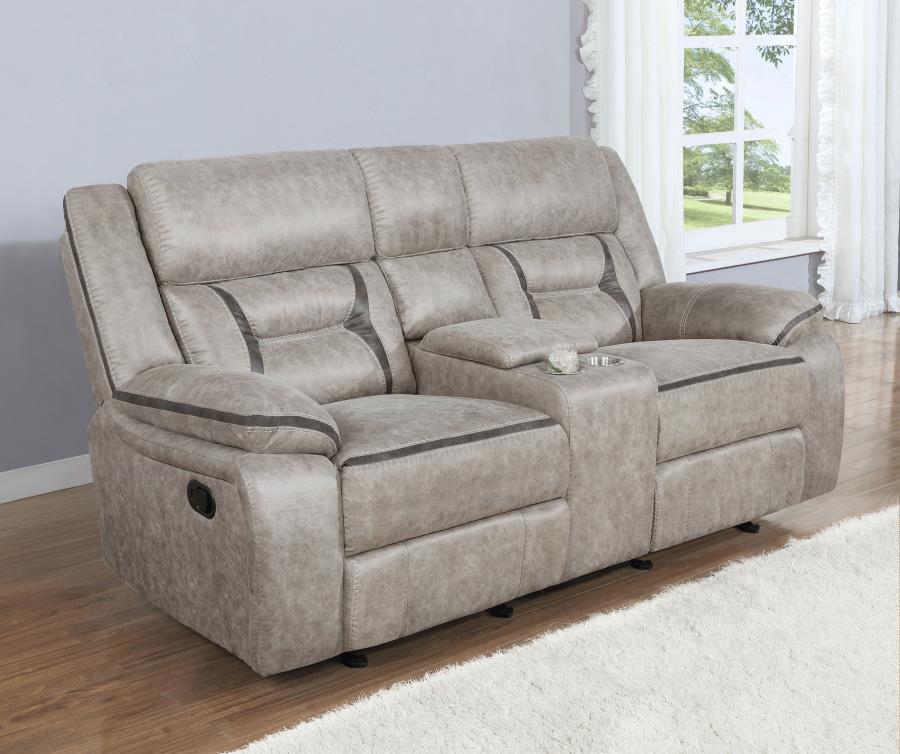 Greer Glider Reclining Loveseat - Taupe
