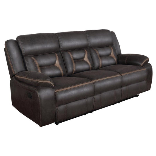 Greer Reclining Sofa - Brown