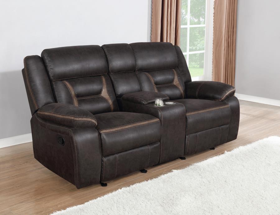Greer Glider Reclining Loveseat - Brown