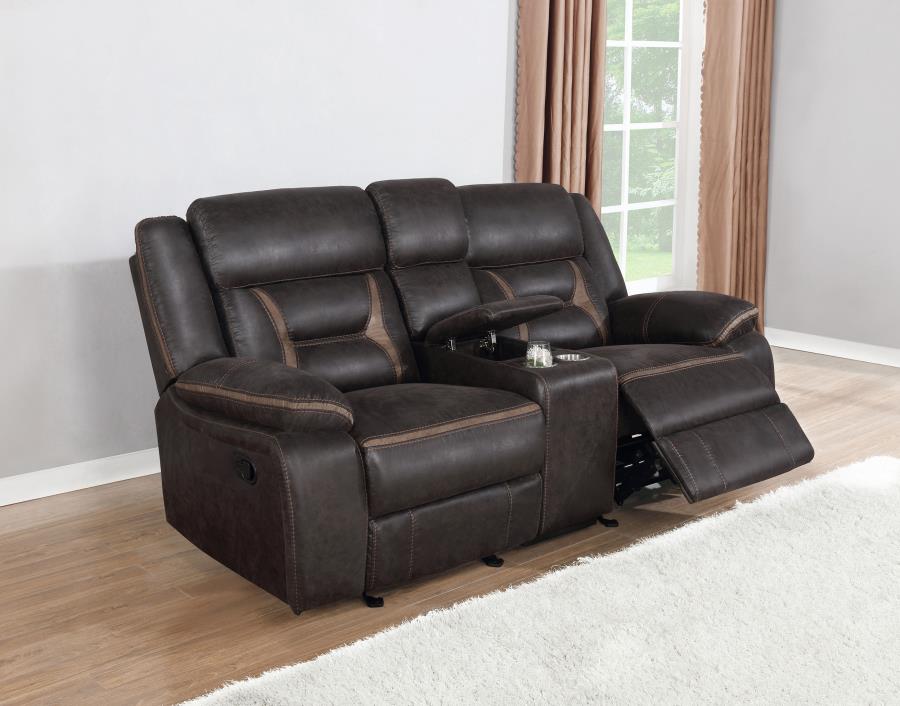 Greer Glider Reclining Loveseat - Brown