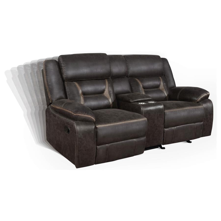 Greer Glider Reclining Loveseat - Brown