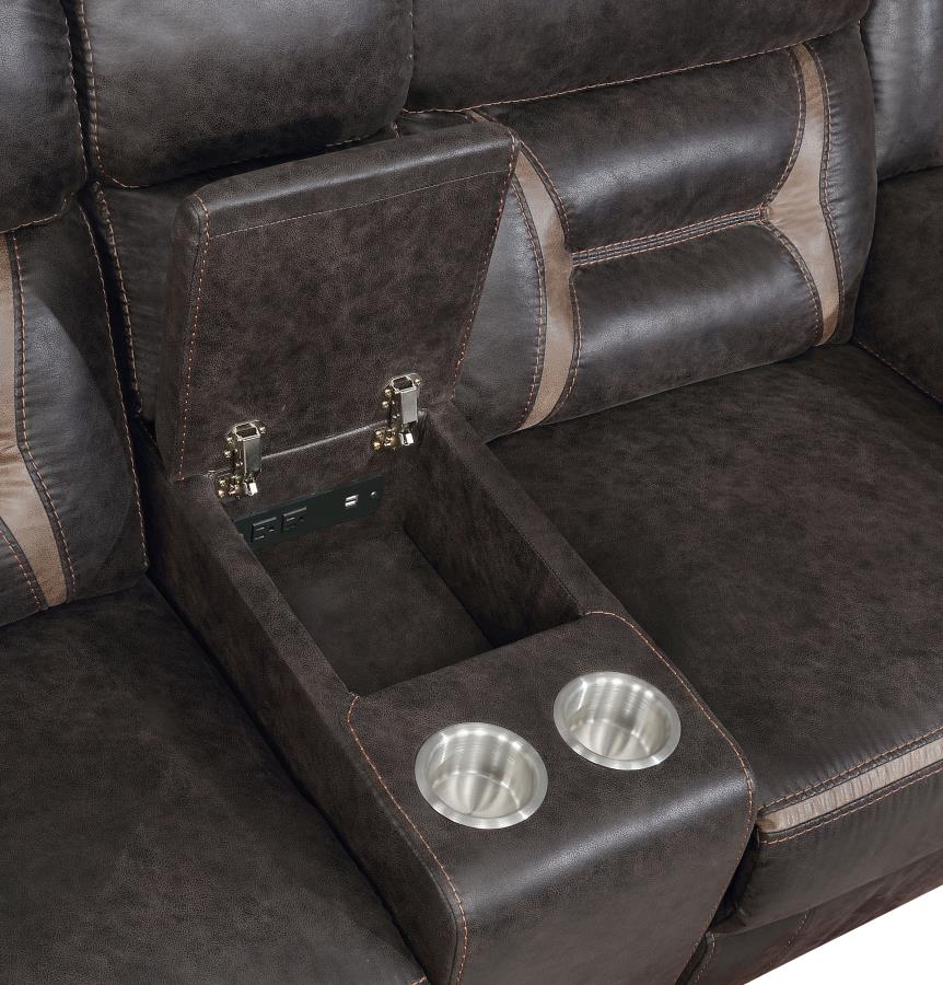 Greer Glider Reclining Loveseat - Brown
