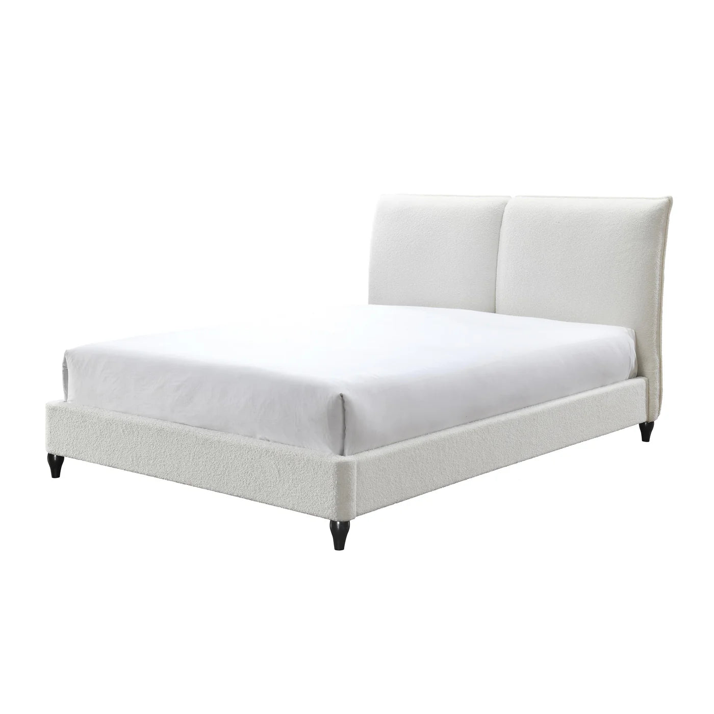 Jenn Boucle Upholstered King Platform Bed Frame