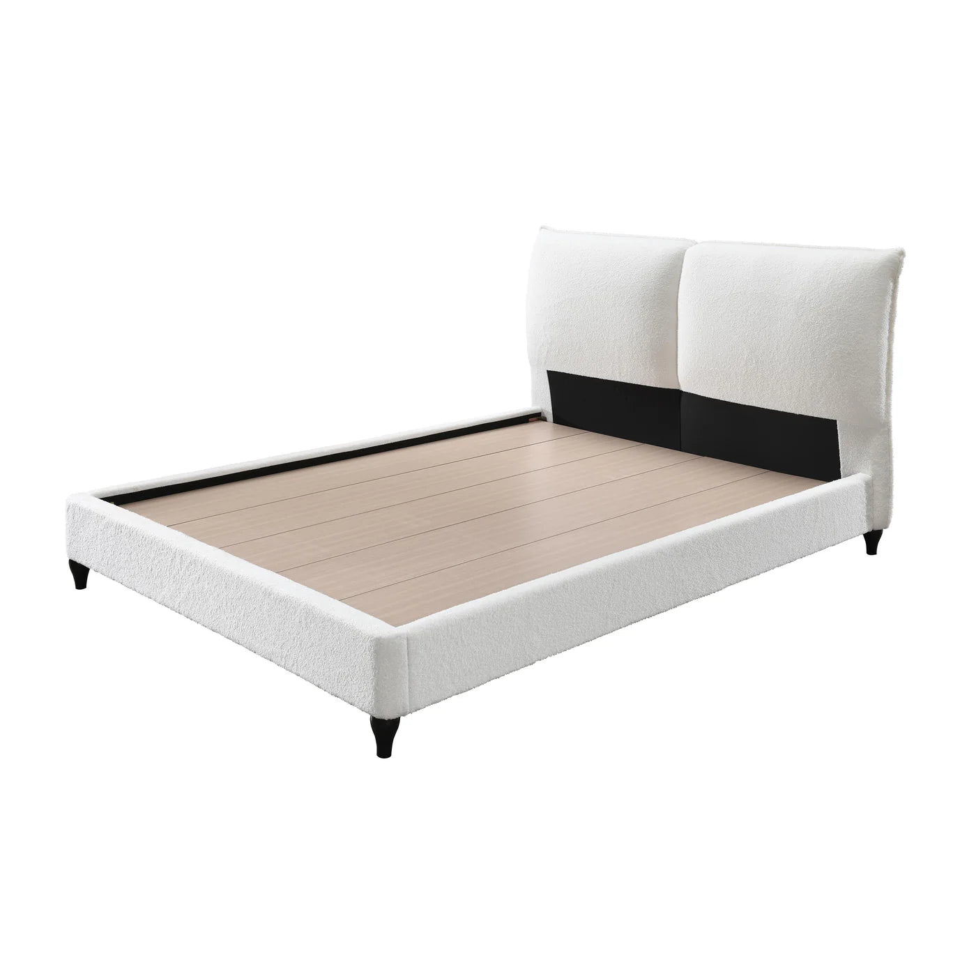 Jenn Boucle Upholstered King Platform Bed Frame