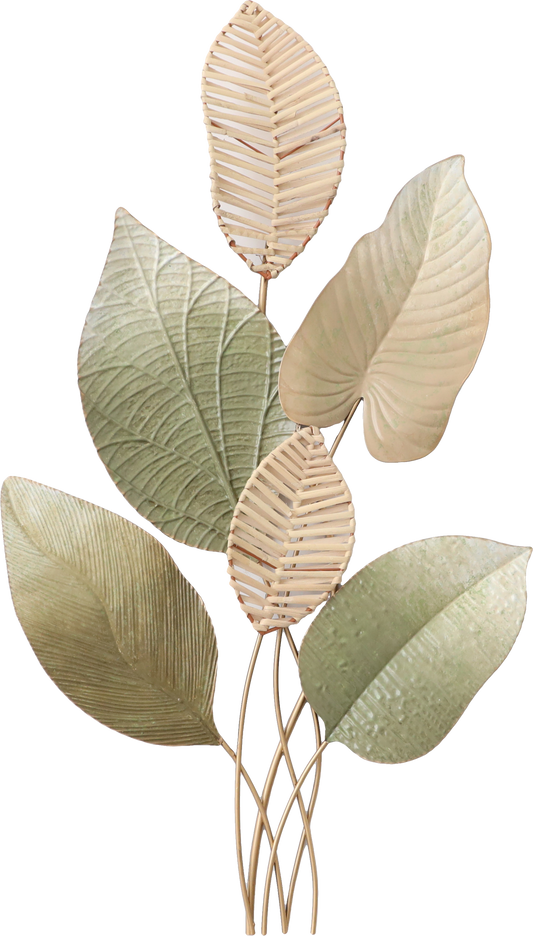 Nature-Inspired Leaf Wall Art – 19"x34"