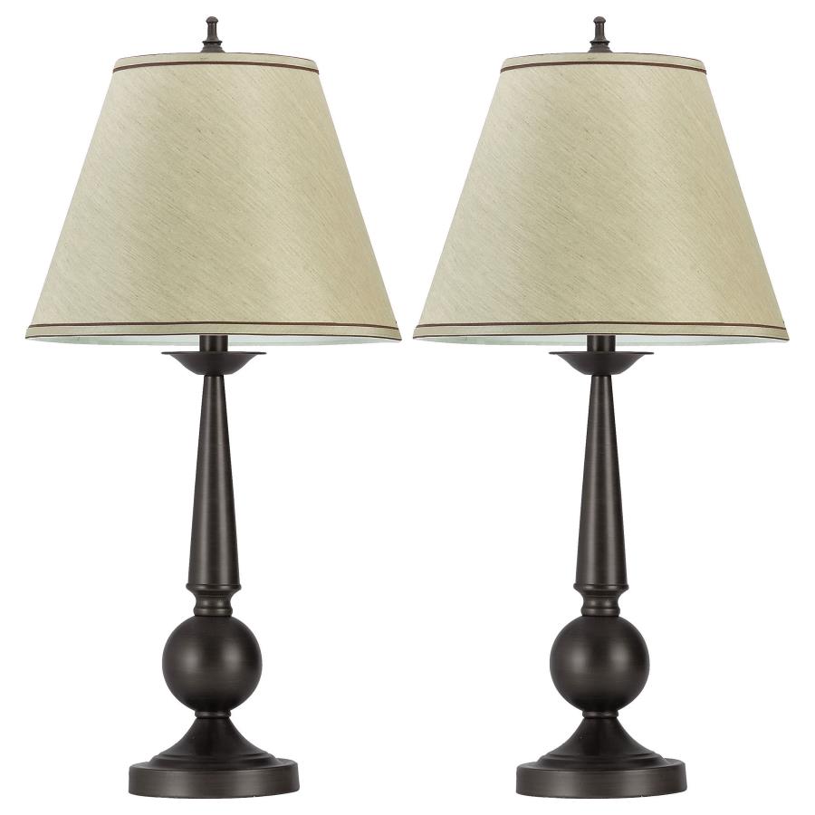 OCHANKO 27-INCH EMPIRE SHADE TABLE LAMP BRONZE (SET OF 2) - Closeout Deal