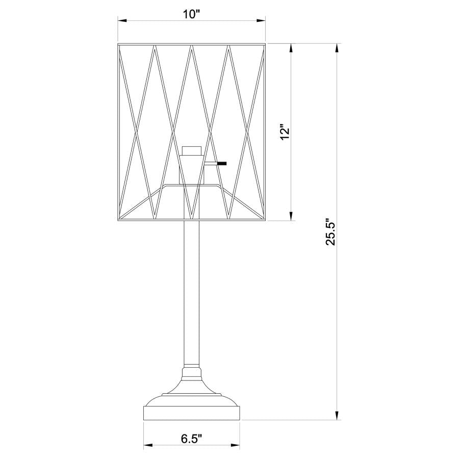MAYFIELD 26-INCH OPEN FRAME TORCH TABLE LAMP BLACK - Closeout Deal