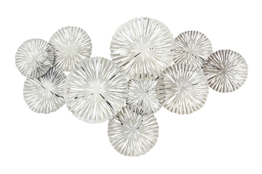 Silver Circles Metal Wall Art – 55"x33"