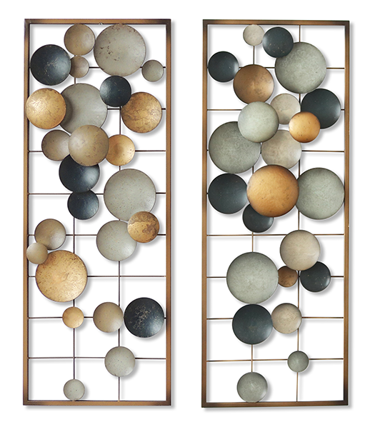 Metallic Circles Wall Art – 23"x23"