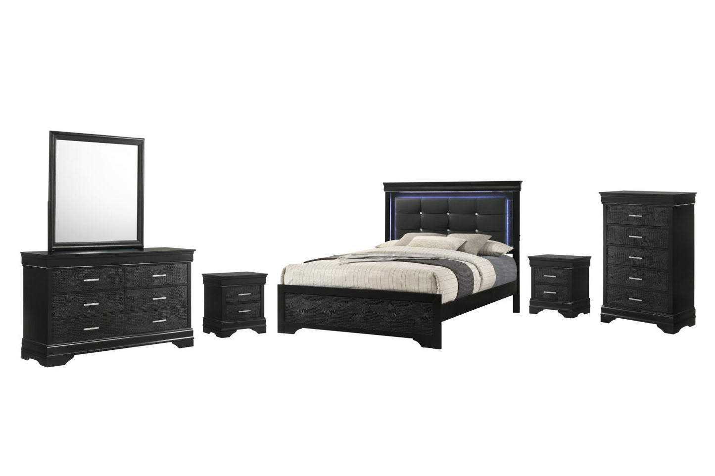 Arya Black Full Bedroom Collection