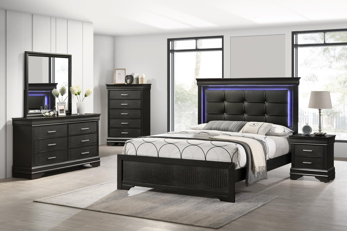 Arya Black Full Bedroom Collection